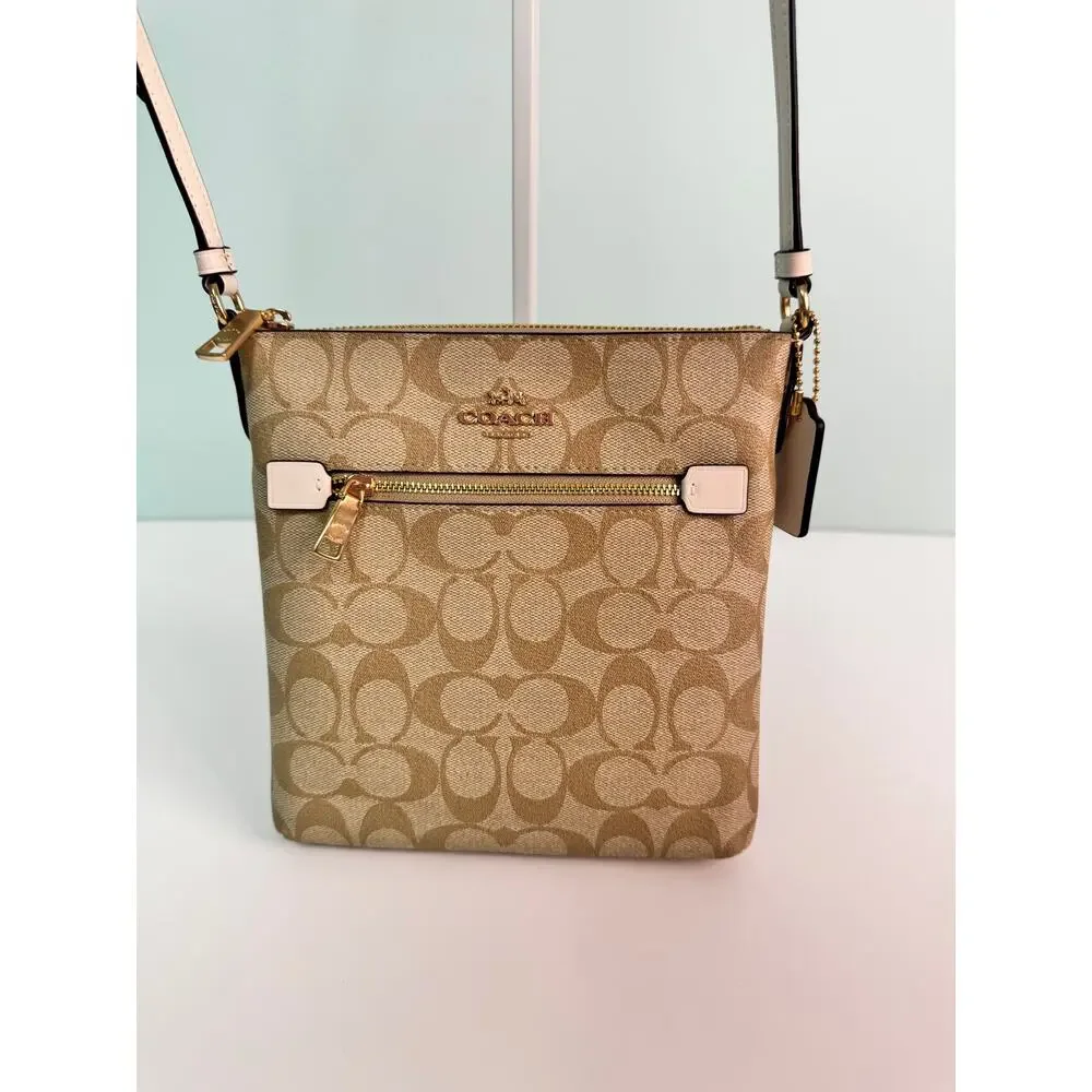 NWOT! Coach Mini Rowan File Crossbody With Adjustable Strap - Canvas